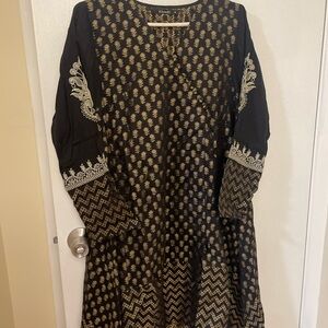 Rasiti Black and Gold Women's Kurta